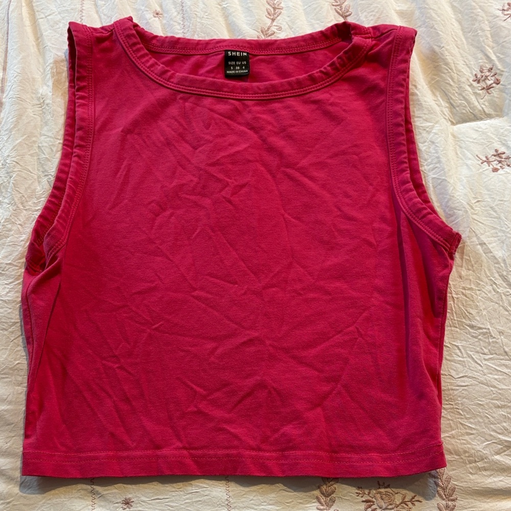SHEIN Vibrant Pink Tank Top